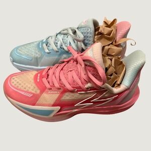361 Degrees BIG3 4.0 Quicklock Basketball Shoes Pink Blue Womens 5